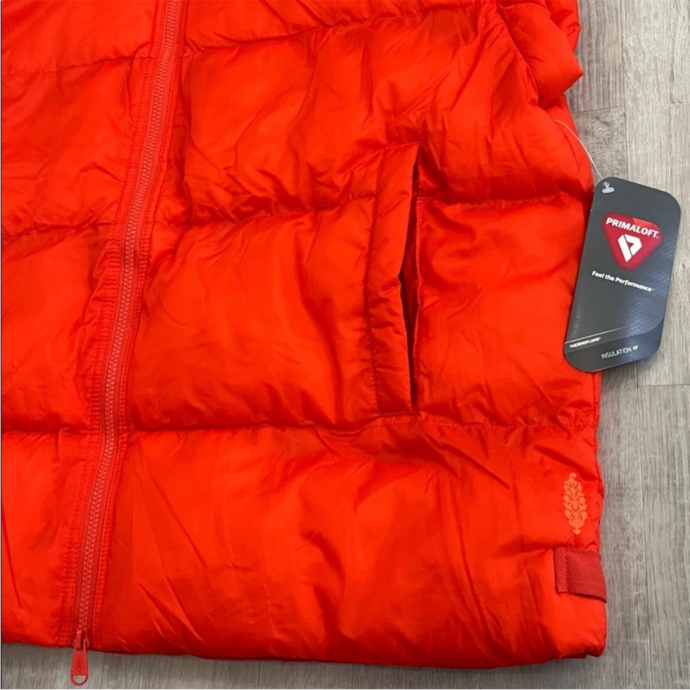 NWT FP Movement Free People In a Bubble Puffer Vest Orange Size‎ M Primaloft - Picture 8 of 16